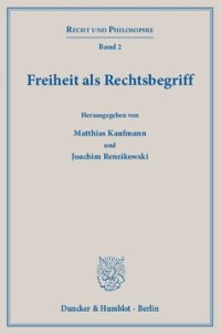 cover of the book Freiheit als Rechtsbegriff