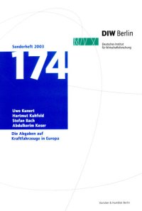 cover of the book Die Abgaben auf Kraftfahrzeuge in Europa