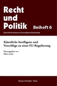 cover of the book Künstliche Intelligenz und Vorschläge zu einer EU-Regulierung