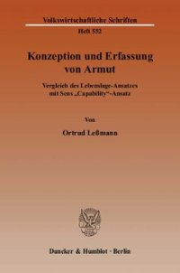 cover of the book Konzeption und Erfassung von Armut: Vergleich des Lebenslage-Ansatzes mit »Sens Capability«-Ansatz