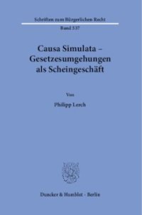 cover of the book Causa Simulata – Gesetzesumgehungen als Scheingeschäft