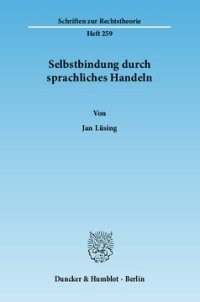 cover of the book Selbstbindung durch sprachliches Handeln