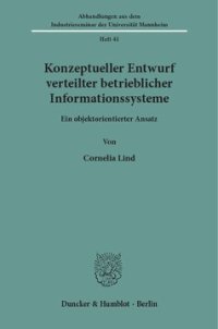 cover of the book Konzeptueller Entwurf verteilter betrieblicher Informationssysteme: Ein objektorientierter Ansatz