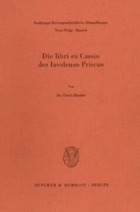 cover of the book Die libri ex Cassio des Iavolenus Priscus