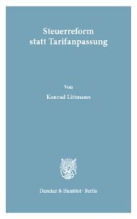 cover of the book Steuerreform statt Tarifanpassung