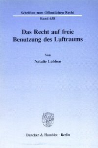 cover of the book Das Recht auf freie Benutzung des Luftraums