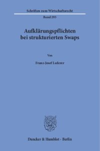 cover of the book Aufklärungspflichten bei strukturierten Swaps