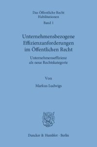 cover of the book Unternehmensbezogene Effizienzanforderungen im Öffentlichen Recht: Unternehmenseffizienz als neue Rechtskategorie