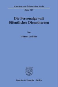 cover of the book Die Personalgewalt öffentlicher Dienstherren