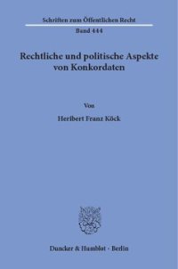 cover of the book Rechtliche und politische Aspekte von Konkordaten