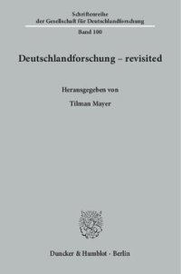 cover of the book Deutschlandforschung – revisited