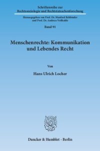 cover of the book Menschenrechte: Kommunikation und Lebendes Recht