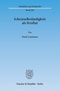 cover of the book Scheinselbständigkeit als Straftat