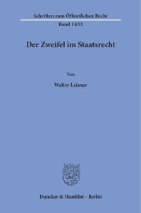 cover of the book Der Zweifel im Staatsrecht