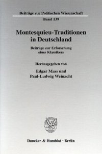 cover of the book Montesquieu-Traditionen in Deutschland: Beiträge zur Erforschung eines Klassikers