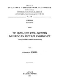 cover of the book Die Adam- und Seth-Legenden im Syrischen Buch der Schatzhohle. Eine quellenkritische Untersuchung