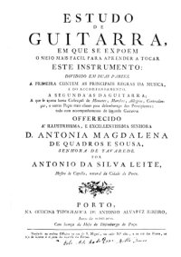 cover of the book Estudo de guitarra (1796) (Guitar Method)