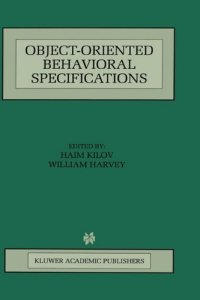 cover of the book Object-Oriented Behavioral Specifications