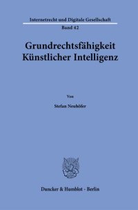 cover of the book Grundrechtsfähigkeit Künstlicher Intelligenz