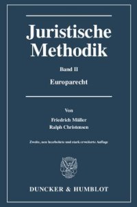 cover of the book Juristische Methodik: Band II: Europarecht