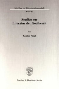 cover of the book Studien zur Literatur der Goethezeit