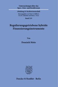 cover of the book Regulierungsgetriebene hybride Finanzierungsinstrumente