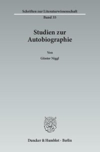 cover of the book Studien zur Autobiographie