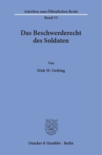 cover of the book Das Beschwerderecht des Soldaten