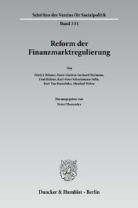 cover of the book Reform der Finanzmarktregulierung