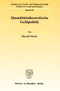 cover of the book Quantitätstheoretische Geldpolitik