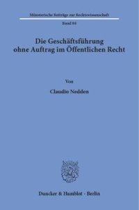 cover of the book Die Geschäftsführung ohne Auftrag im Öffentlichen Recht