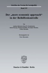 cover of the book Der »more economic approach« in der Beihilfenkontrolle