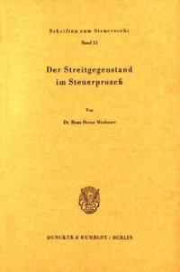 cover of the book Der Streitgegenstand im Steuerprozeß