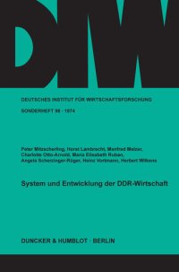 cover of the book System und Entwicklung der DDR-Wirtschaft