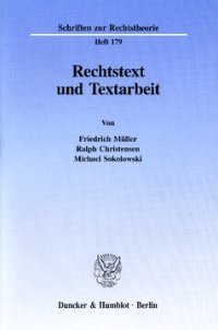 cover of the book Rechtstext und Textarbeit