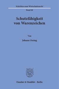 cover of the book Schutzfähigkeit von Warenzeichen