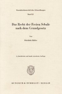 cover of the book Das Recht der Freien Schule nach dem Grundgesetz