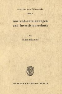 cover of the book Auslandsenteignungen und Investitionsschutz