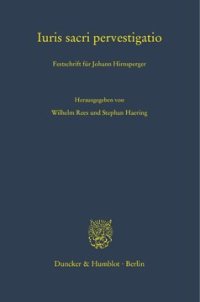 cover of the book Iuris sacri pervestigatio: Festschrift für Johann Hirnsperger