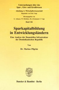 cover of the book Sparkapitalbildung in Entwicklungsländern: Eine Analyse der finanziellen Infrastruktur der Dominikanischen Republik