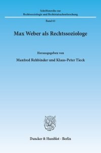 cover of the book Max Weber als Rechtssoziologe