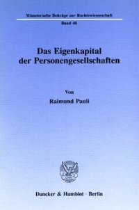 cover of the book Das Eigenkapital der Personengesellschaften