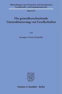 cover of the book Die grenzüberschreitende Umstrukturierung von Gesellschaften