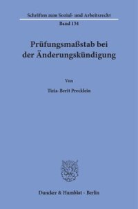 cover of the book Prüfungsmaßstab bei der Änderungskündigung