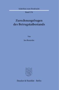 cover of the book Zurechnungsfragen des Betrugstatbestands