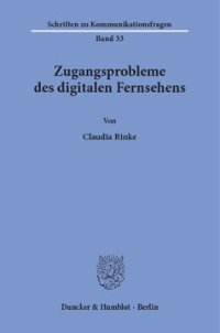 cover of the book Zugangsprobleme des digitalen Fernsehens