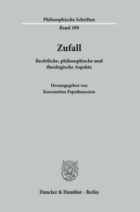 cover of the book Zufall: Rechtliche, philosophische und theologische Aspekte