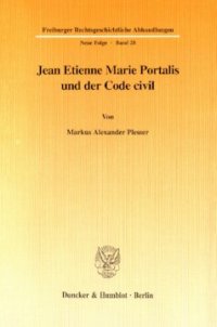 cover of the book Jean Etienne Marie Portalis und der Code civil