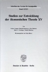 cover of the book Studien zur Entwicklung der ökonomischen Theorie XV: Wege und Ziele der Forschung