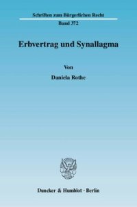 cover of the book Erbvertrag und Synallagma